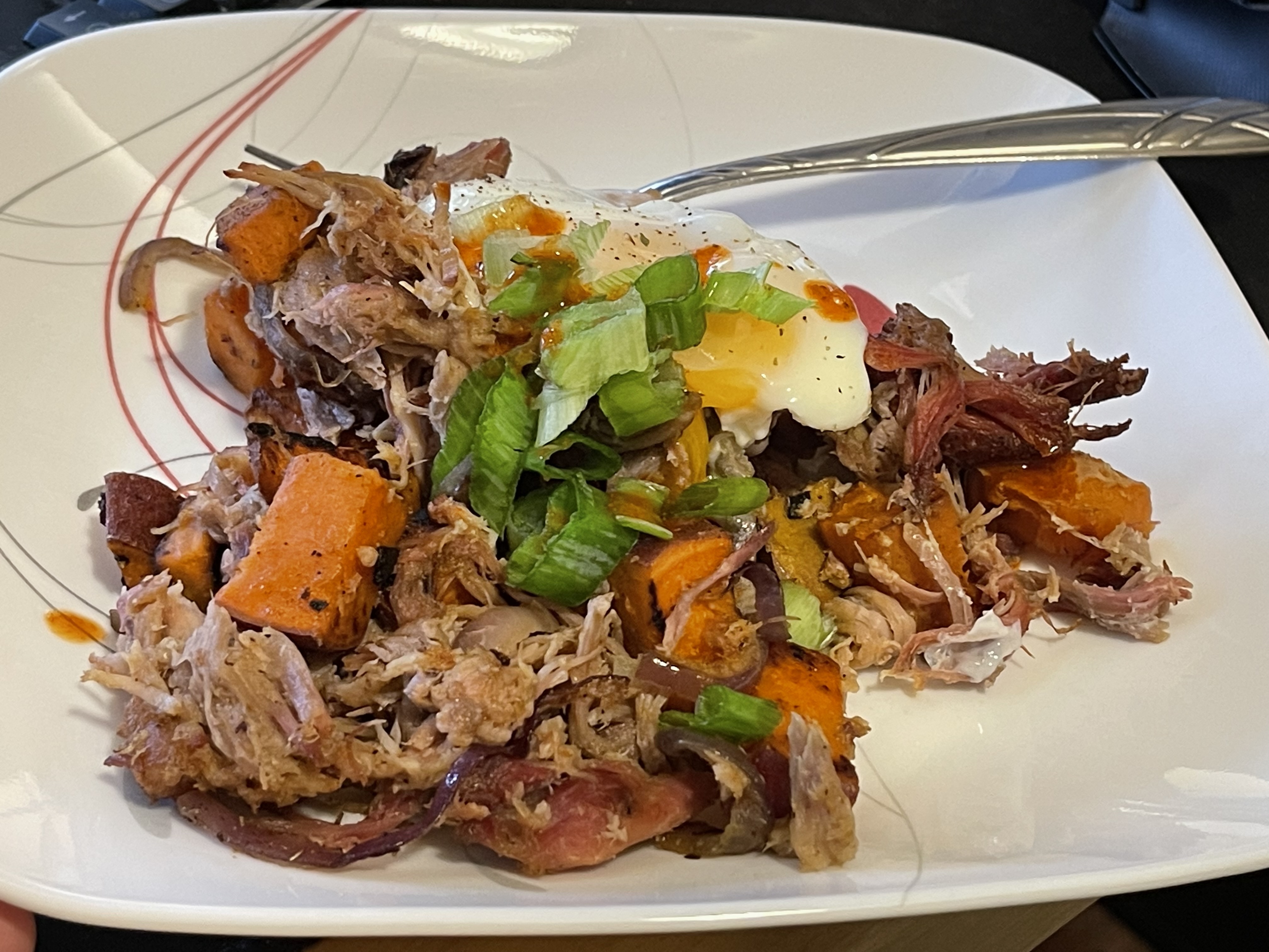 Sweet Potato Pulled Pork Hash